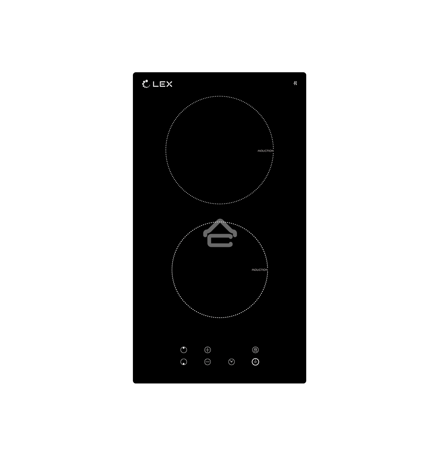 Встраиваемая индукционная варочная панель LEX EVI 320 BL3500Вт 2конф. 58х268х500мм 30см черный