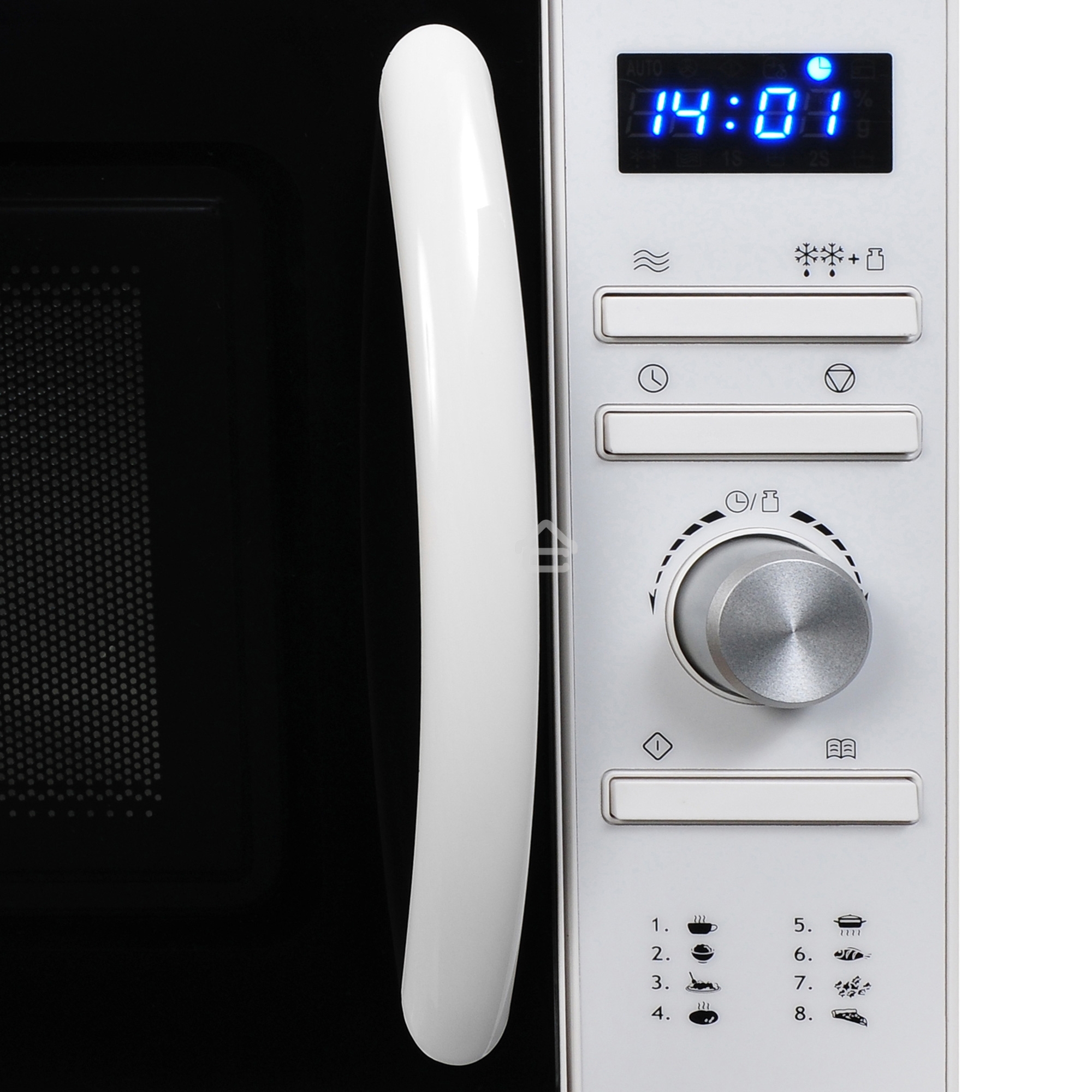 Микроволновая печь Hyundai HYM-D3027 белый, 20 л, 700 Вт, переключатели - поворотный механизм/кнопки