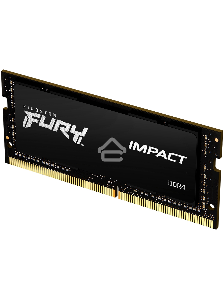 Оперативная память Kingston Fury Impact, DDR4, 16GB (1x16GB), 3200MHz, CL20, SO-DIMM