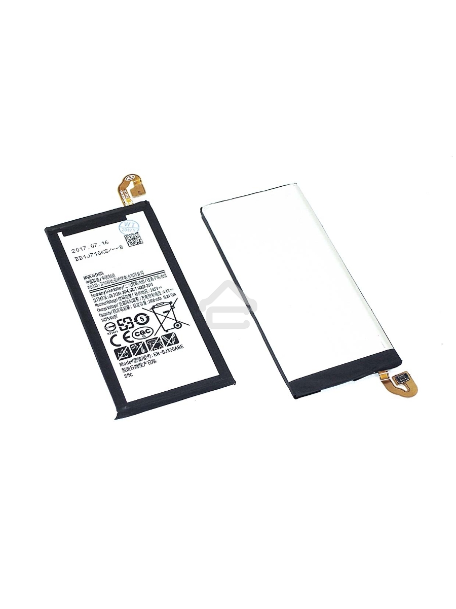 Аккумуляторная батарея EB-BJ330ABE для Samsung Galaxy J3 SM-J330F, 2400mAh, 3.85V