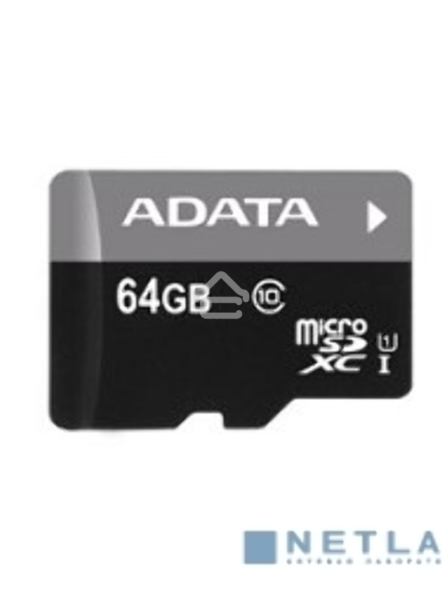 Флеш карта microSDXC 64GB ADATAUHS-1 CL10 (AUSDX64GUICL10-RA1) + SD adaptor