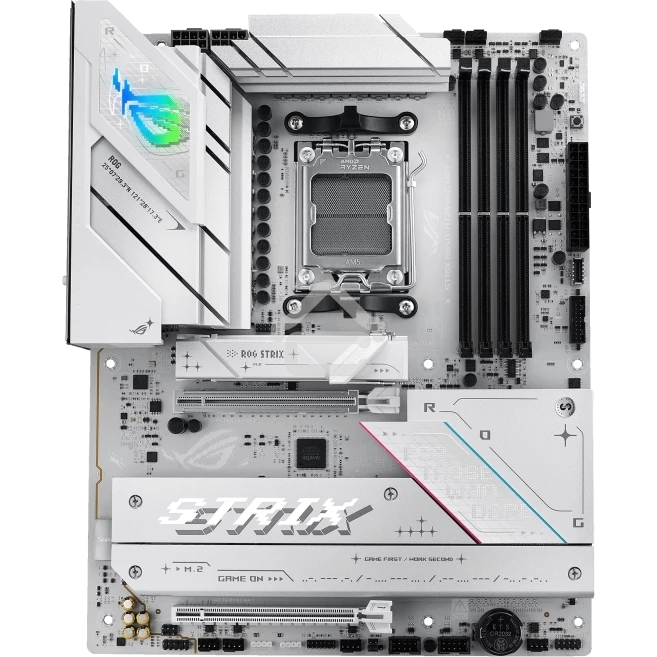 Материнская плата ASUS ROG STRIX B850-A GAMING WIFI, AM5, AMD B850, 4xDDR5, 2xSATA, 4xM.2, 1xPCIe 5.0 x16, 1xPCIe 4.0 x16, 1xPCIe x4, 1xDP, 1xHDMI, 1x2.5Gb LAN, 1xUSB-C 20Gbps, 1xUSB-C 10Gbps, 2xUSB-A 10Gbps, 4xUSB 5Gbps, 2xUSB-A 2.0, 3x3.5 мм, 7.1, ATX