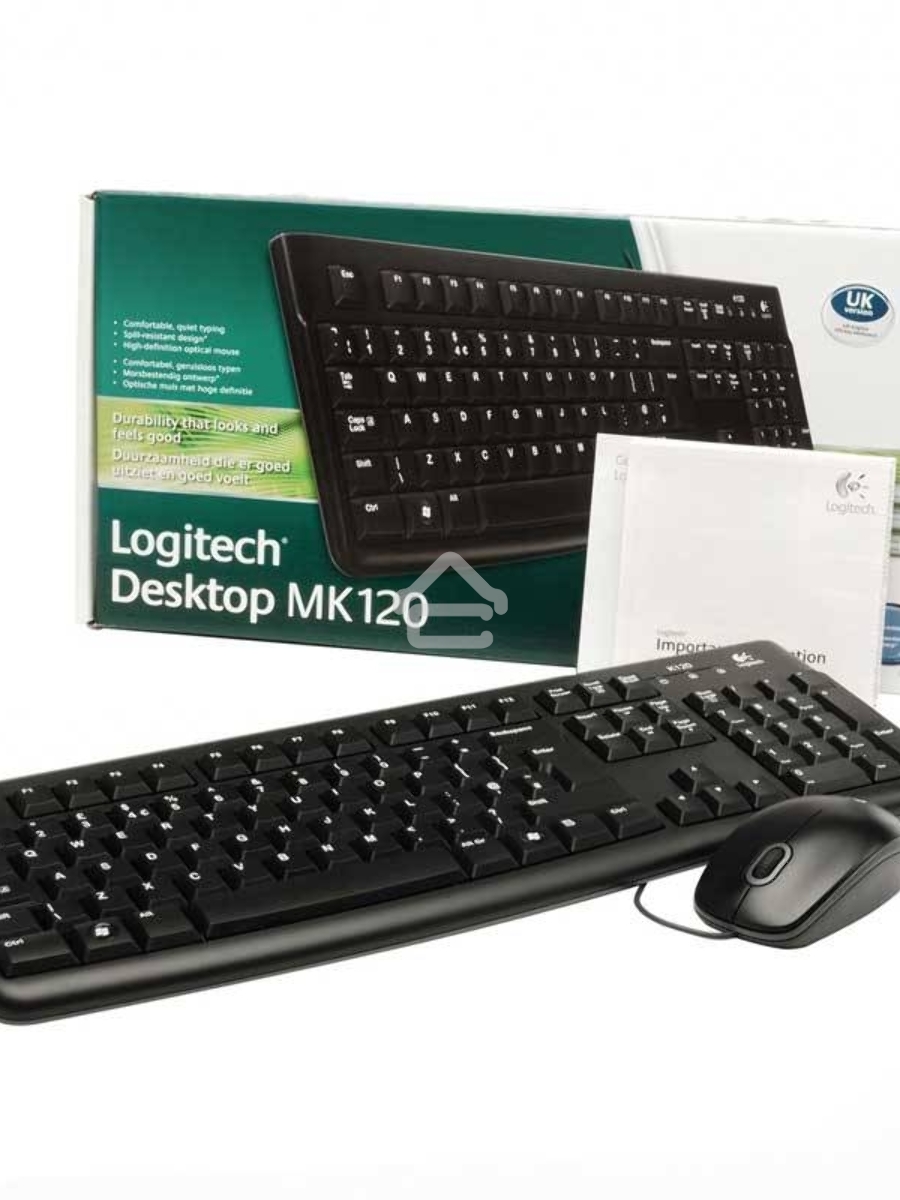 Клавиатура + мышь Logitech Desktop MK120 (русская раскладка)