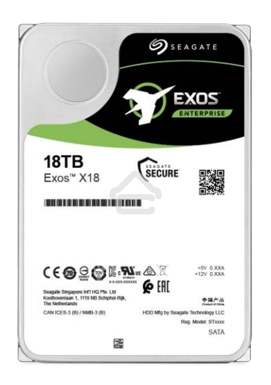 Жесткий диск Seagate HDD Server Exos X18 512E/4kn (3.5'/18Tb/SAS 12Gb/s/7200rpm)