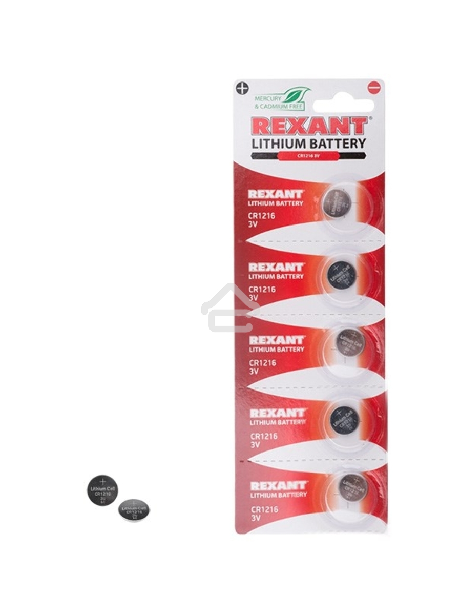 Литиевые батарейки CR1216 3 V 25 mAh блистер Rexant