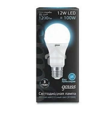 Лампа светодиодная GAUSS LD102502212LED A60 globe 12W E27 4100K