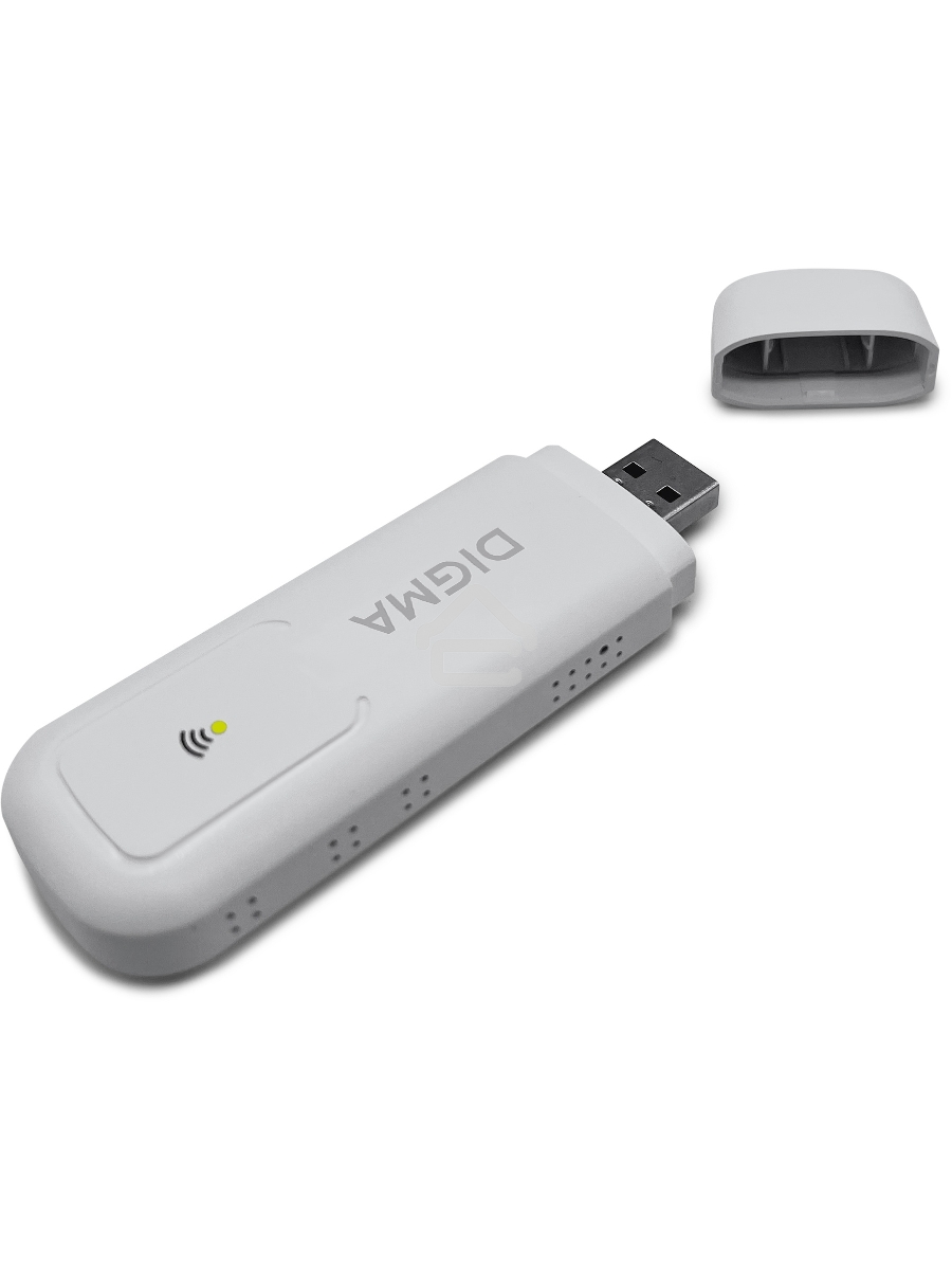 Модем 3G/4G Digma Dongle WiFi DW1960 USB Wi-Fi Firewall +Router внешний белый