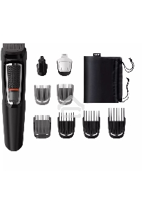 Триммер Philips MG3740/15 черный (насадок в компл:9шт)