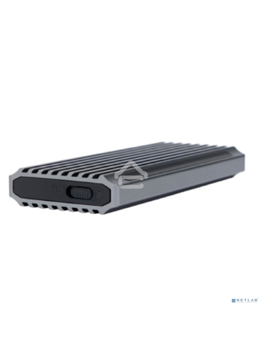 Внешний корпус Gembird EEM2-SATA-3 USB 3.1 для M2 SATA порт Type-С, RGB подсветка, металл, серебристый