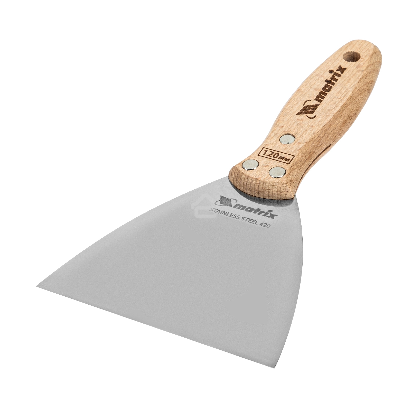 Шпательная лопатка Matrix из нержавеющей стали, 120 мм, буковая рукоятка, EFP