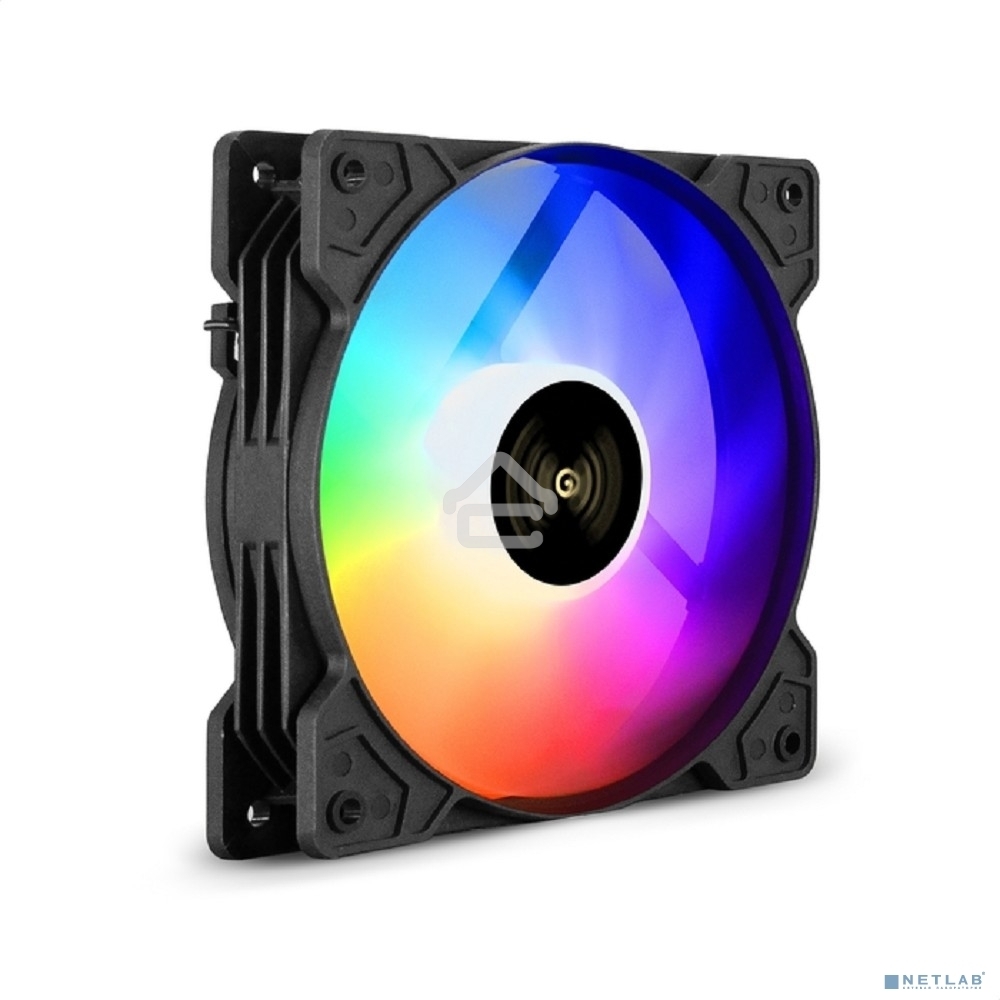 Вентилятор для корпуса ExeGate EX12025HM3PM.FRGb.5CS черный, 120 мм, 1200 об/мин, 24 дБ, 3 pin