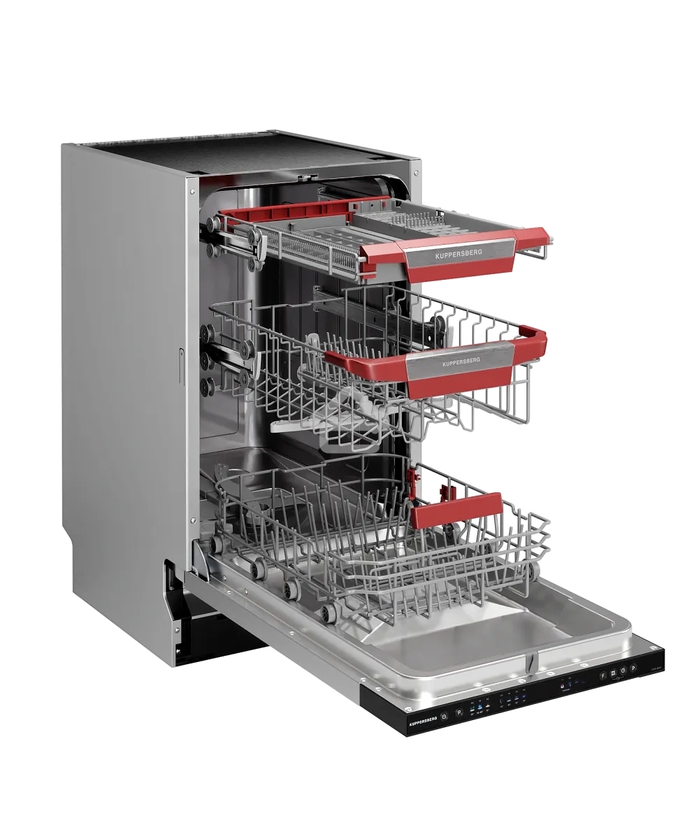 Встраиваемая посудомоечная машина Kuppersberg GLM 4581, черный, 44.8 см, 10 компл., 49 дБ, класс A+++