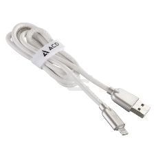 Кабель USB ACD-Allure Lightning - USB-A Кожа, 1м, белый