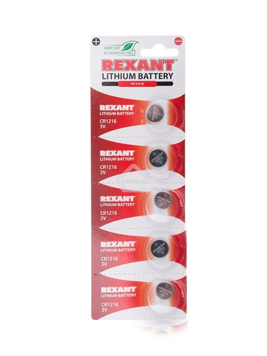 Литиевые батарейки CR1216 3 V 25 mAh блистер Rexant