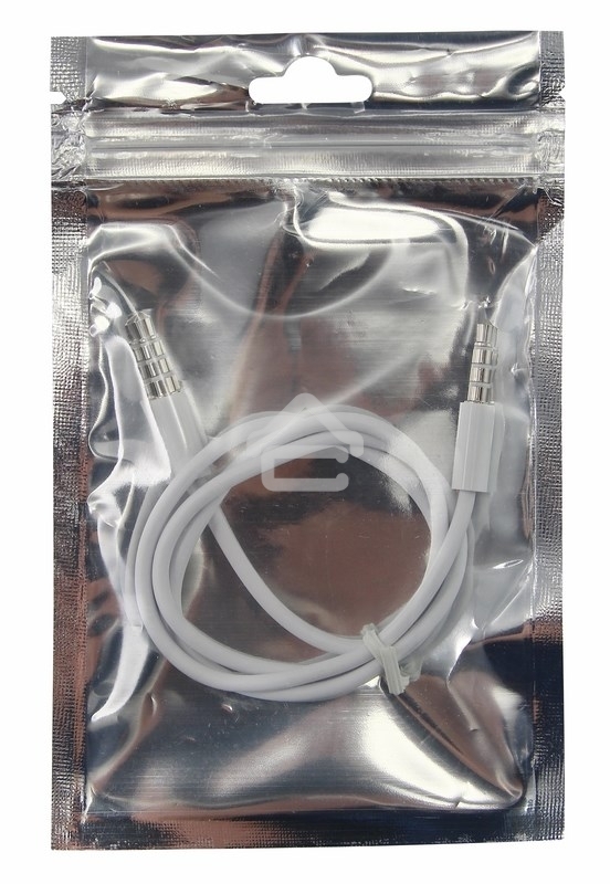 Аудиокабель Rexant 3,5 мм штекер-штекер 0,5 м белый