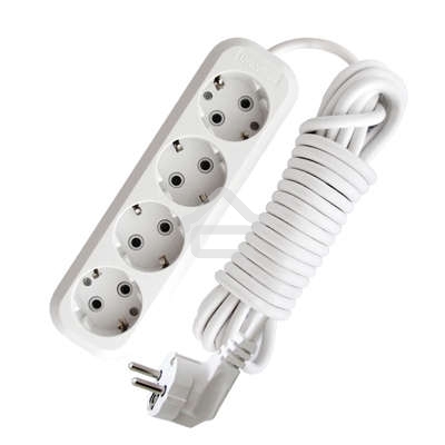 Удлинитель 4х5 м с заземл. 16А IP20 Е-304 АБС-пл. ПВС 3х1 UNIVersal 9631982