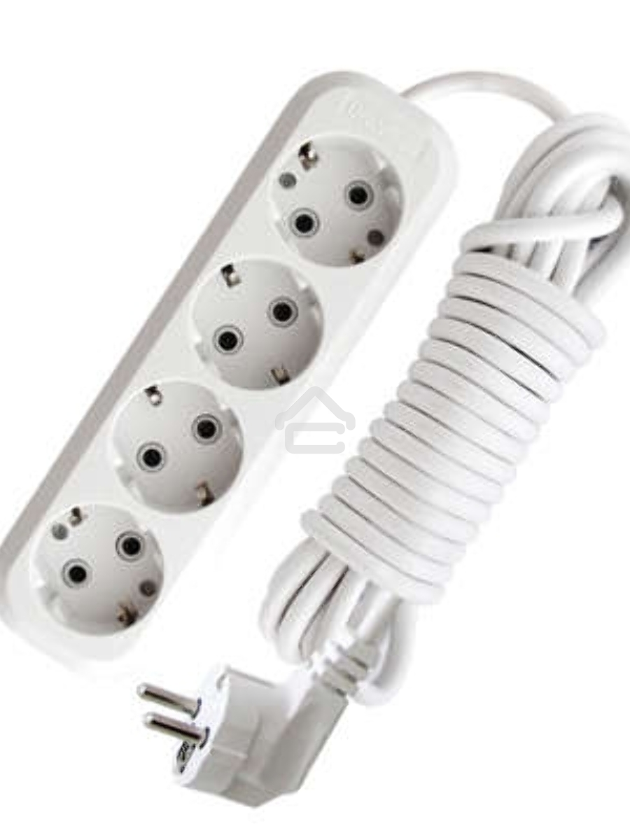 Удлинитель 4х5м с заземл. 16А IP20 Е-304 АБС-пл. ПВС 3х1 UNIVersal 9631982