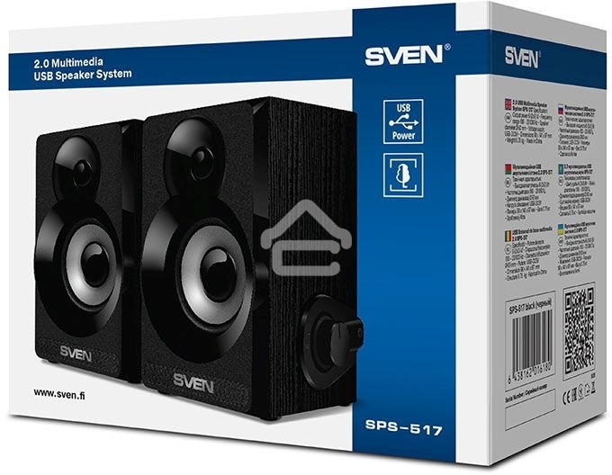 Колонки SVEN SPS-517, 2.0 черный