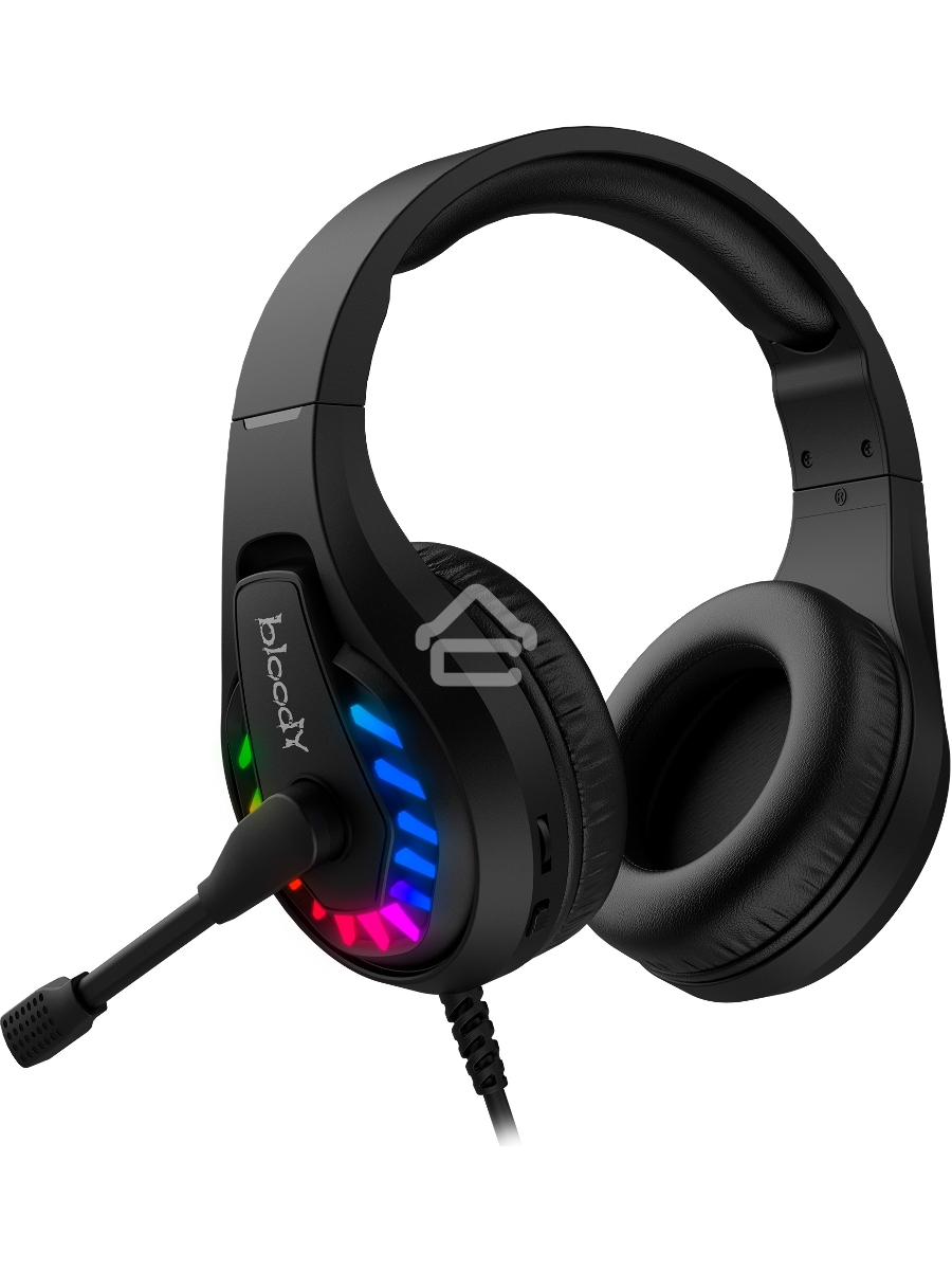 Наушники с микрофоном A4Tech Bloody G230 черный 2м накладные USB оголовье (G230)