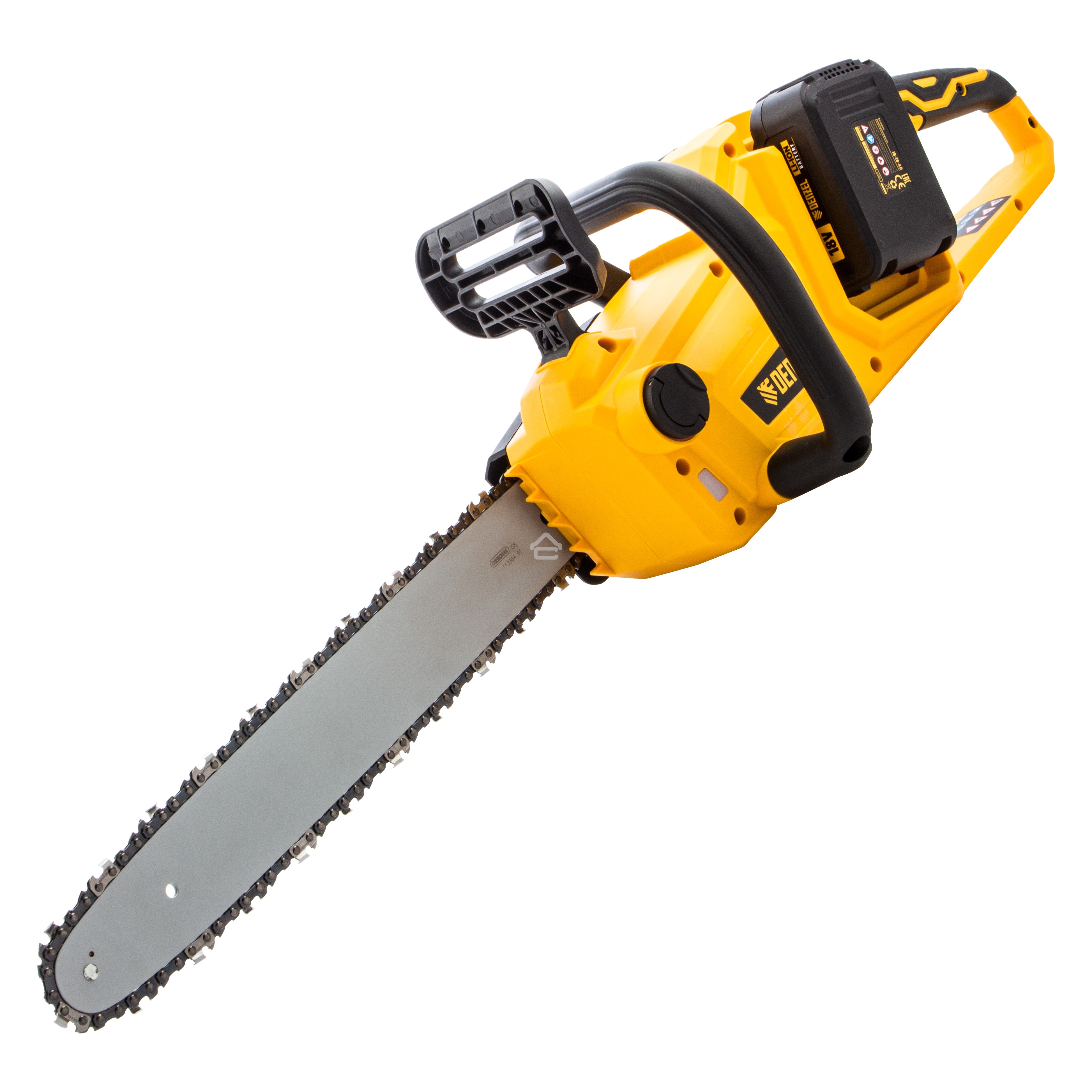 Цепная пила аккумуляторная бесщет. Denzel RCS400-36, Li-ion, 36 В, 4 А·ч, шина 400 мм/ 58610