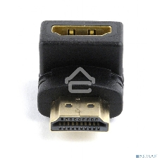 Переходник Cablexpert HDMI-HDMI 19F/19M, угловойсоединитель 90 градусов, золотые разъемы (A-HDMI90-FML)