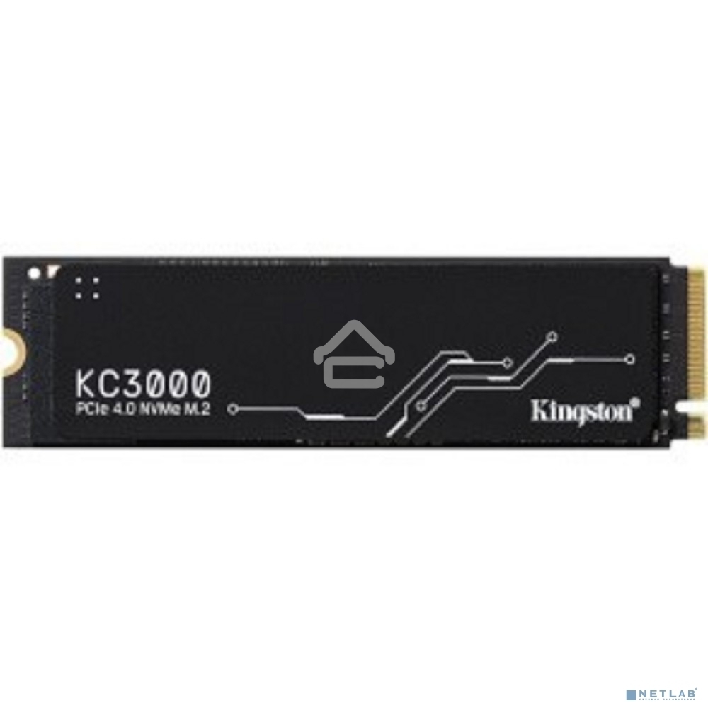 Накопитель SSD Kingston KC3000, 2Tb, PCIe 4.0 x4, M.2 2280, NVMe, R/W 7000/7000, с радиатором
