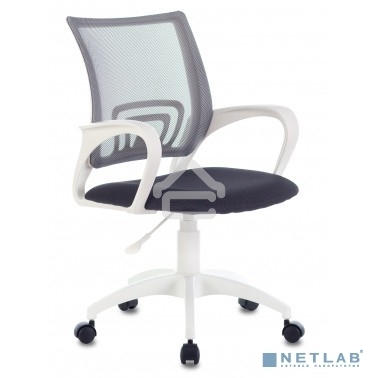 Кресло компьютерное Бюрократ CH-W695NLT TW-04 TW-12 темно-серый, сетка/ткань, крестовина пластик, пластик белый