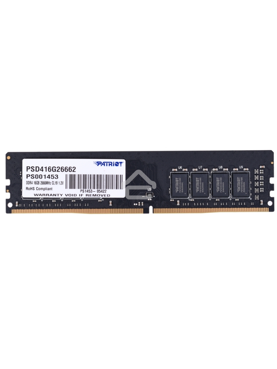 Оперативная память Patriot Signature, DDR4, 16GB (1x16 GB), 2666 MHz, CL19, DIMM
