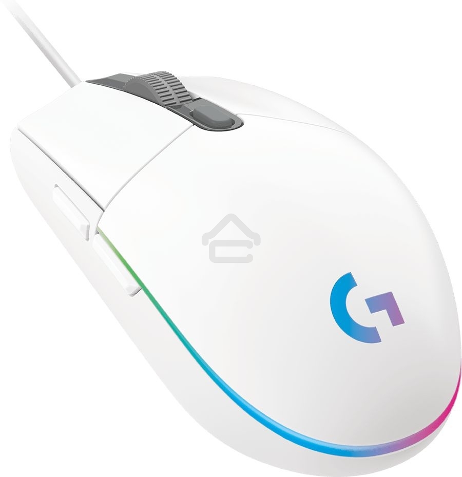 Мышь проводная Logitech G102 LIGHTSYNC белый, 8000 dpi, USB, кнопки - 6