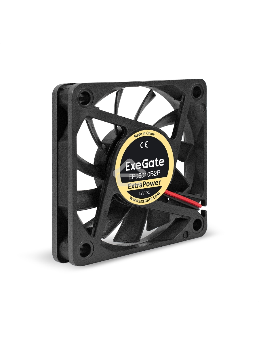 Вентилятор для корпуса ExeGate ExtraPower EP06010B2P черный, 60 мм, 3200 об/мин, 26 дБ, 2 pin