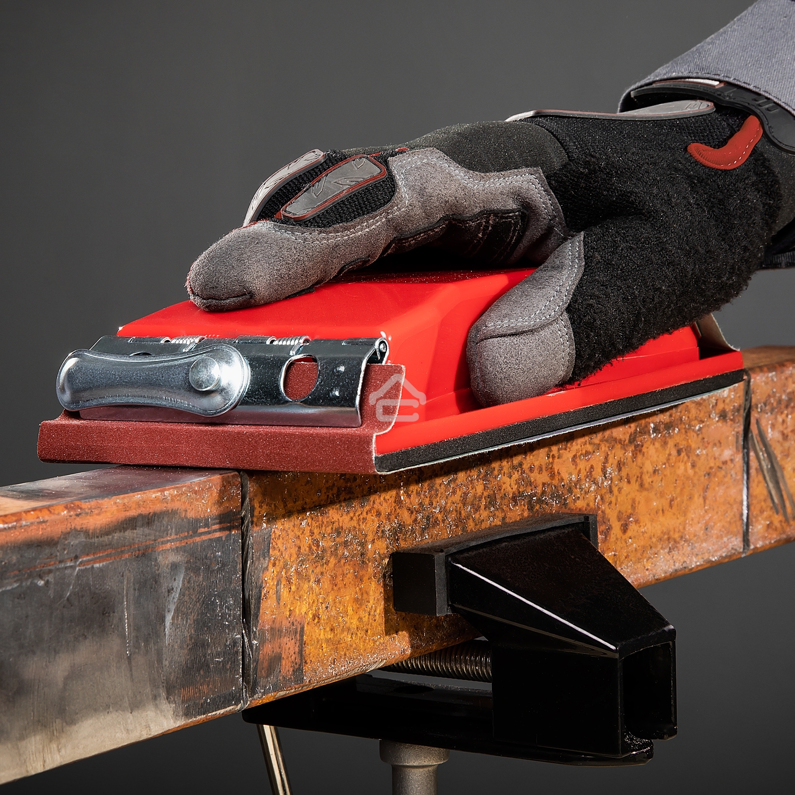 Брусок для шлифования Matrix 210 х 105 мм, пластиковый с зажимами