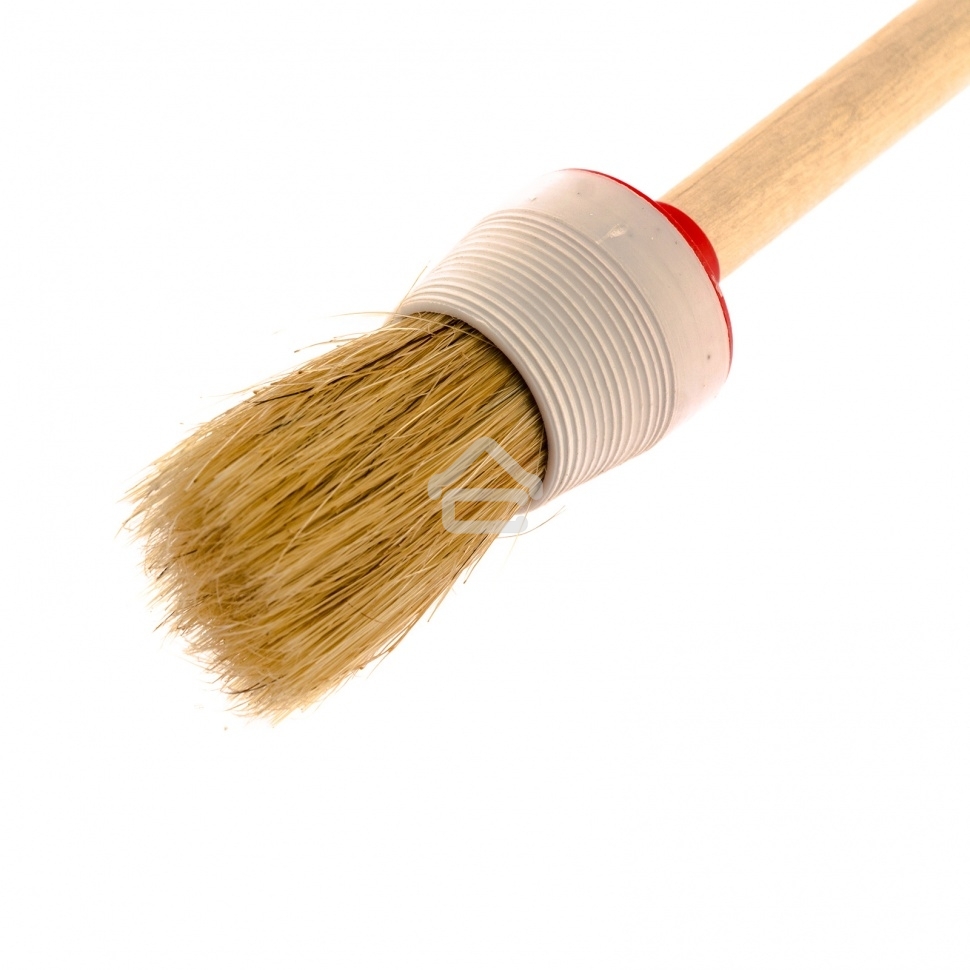 Кисть круглая № 6 (30 мм), натуральная щетина, деревянная ручка MTX 82076