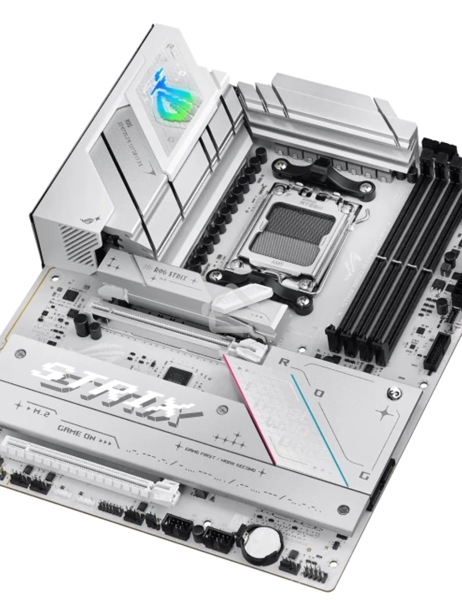 Материнская плата ASUS ROG STRIX B850-A GAMING WIFI, AM5, AMD B850, 4xDDR5, 2xSATA, 4xM.2, 1xPCIe 5.0 x16, 1xPCIe 4.0 x16, 1xPCIe x4, 1xDP, 1xHDMI, 1x2.5Gb LAN, 1xUSB-C 20Gbps, 1xUSB-C 10Gbps, 2xUSB-A 10Gbps, 4xUSB 5Gbps, 2xUSB-A 2.0, 3x3.5 мм, 7.1, ATX