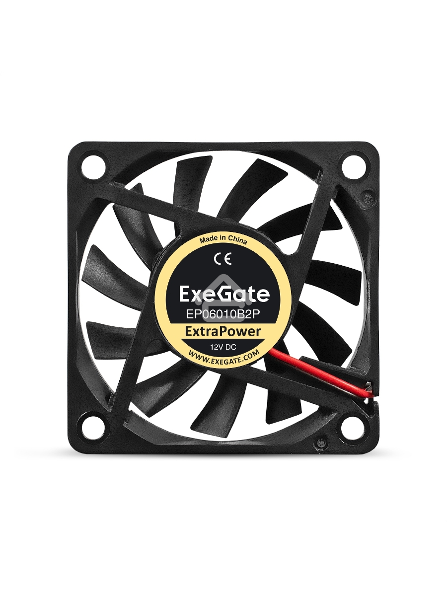 Вентилятор для корпуса ExeGate ExtraPower EP06010B2P черный, 60 мм, 3200 об/мин, 26 дБ, 2 pin