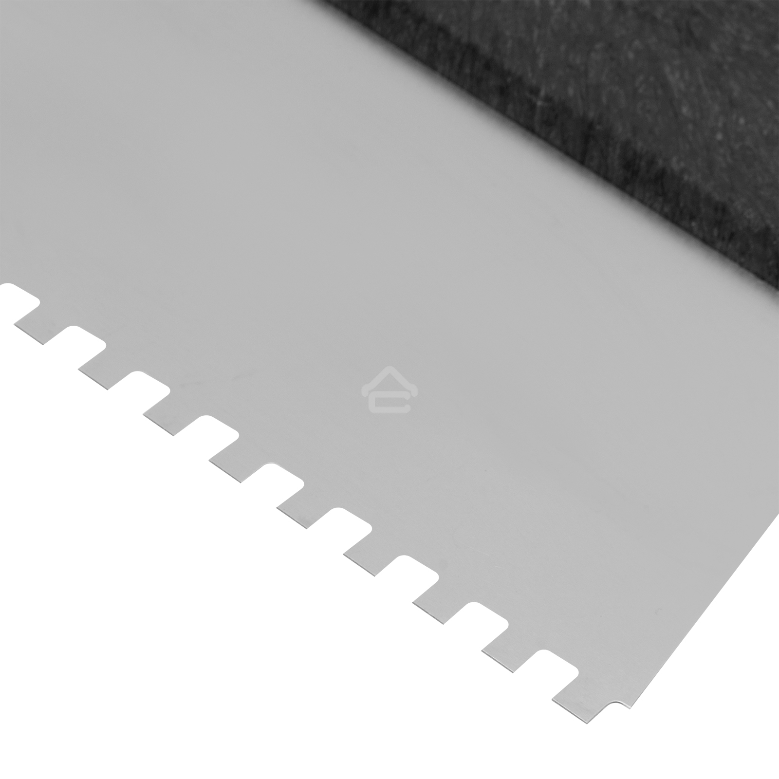 Шпатель из нержавеющей стали Сибртех 200 мм, зуб 4х4 мм, пластмассовая рукоятка