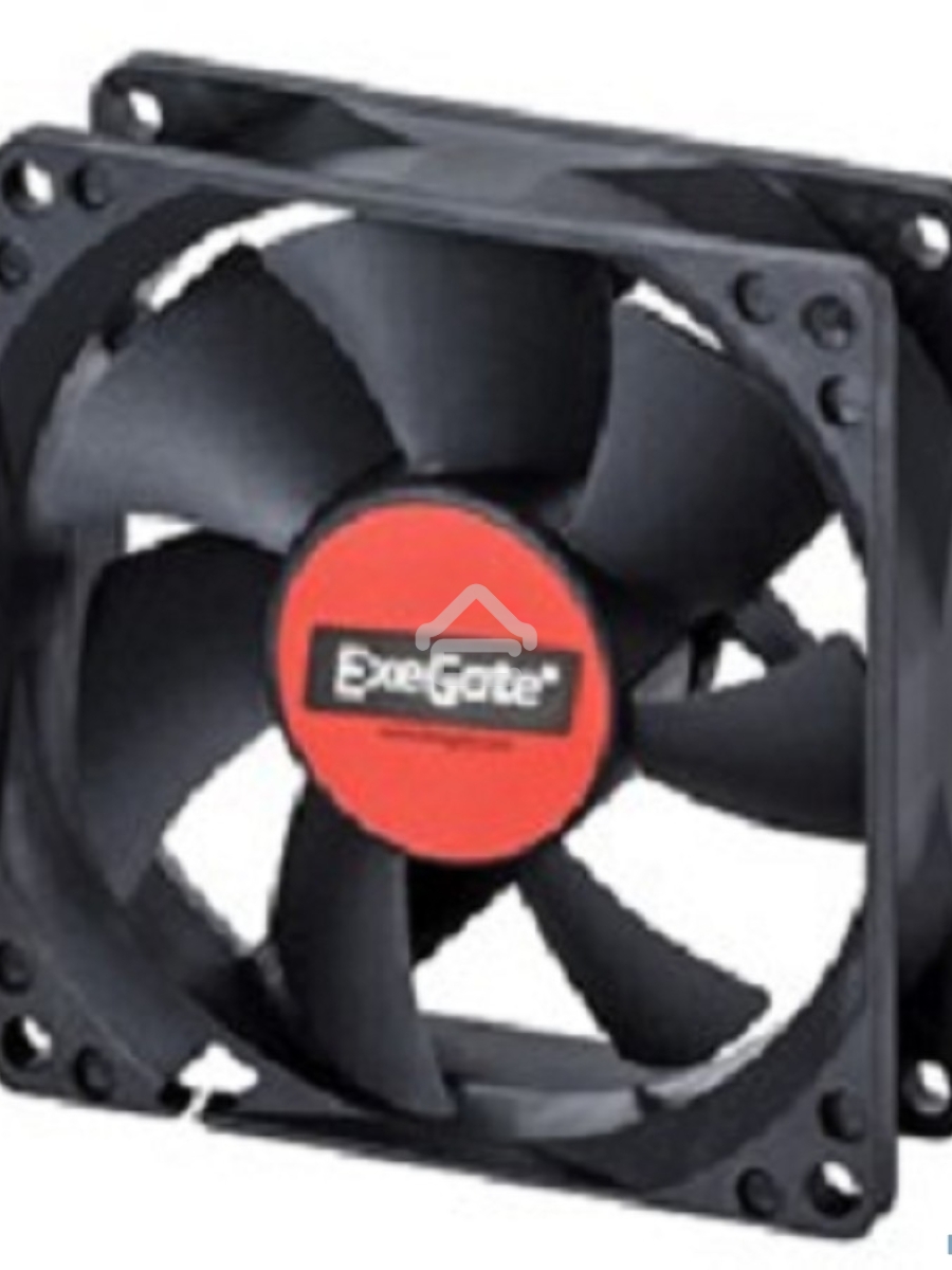 Вентилятор для корпуса ExeGate EX08025B4P-PWM черный, 80 мм, 2300 об/мин, 23 дБ, 4 pin