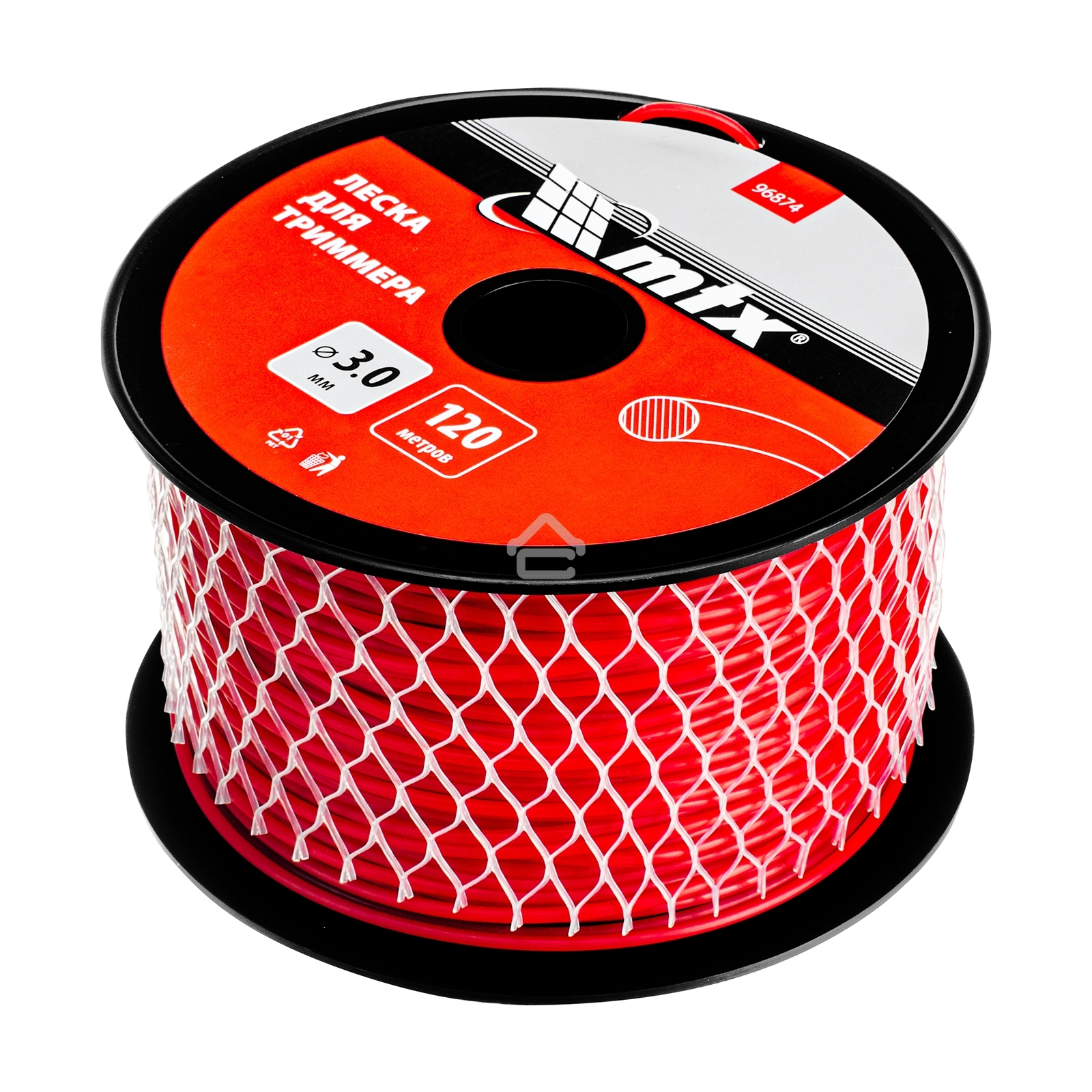 Леска для триммера круглая 3,0 мм х 120 м, на катушке MTX