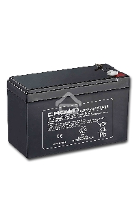 Батарея  CROWN CBT-12-7.2 (напряжение 12В, емкость 7.2 А/Ч, разм 151х65х100 мм, вес 2,1 кг, тип клеммы - F2, 5 лет)