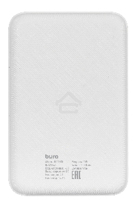 Мобильный аккумулятор Buro T4-10000 Li-Pol 10000mAh 2A+1A белый 2xUSB