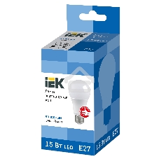Лампа светодиодная ИЭК LLE-A60-15-230-65-E27 ECO A60 15 Вт грушевидная 230В 6500К E27