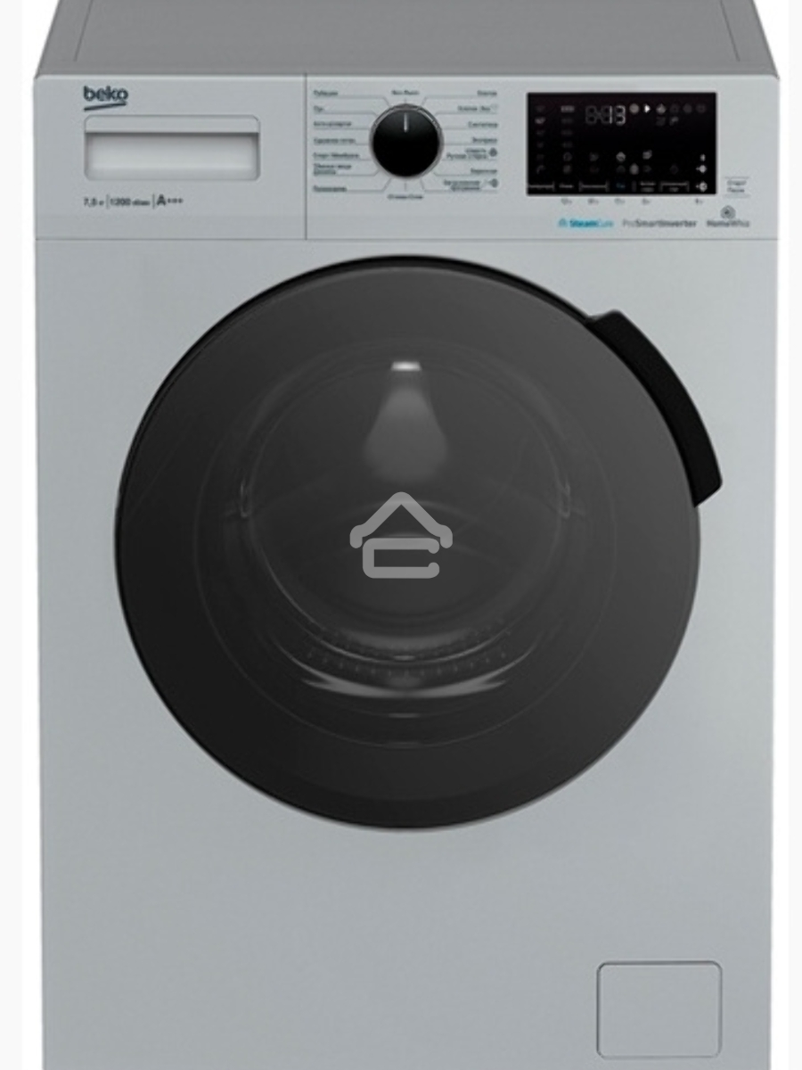 Стиральная машина Beko WSPE7H616S cеребристый, загрузка фронтальная 7,5 кг, 1200 об/мин., класс: А