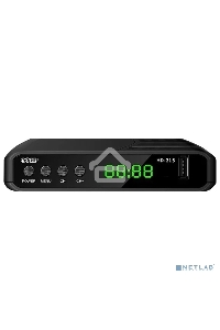 Ресивер эфирный цифровой Эфир DVB-T2 HD HD-215 пластик, дисплей DOLBY DIGITAL,