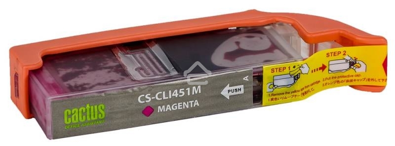 Картридж струйный Cactus CS-CLI451M пурпурный (10.2 мл) для Canon MG 6340/5440/IP7240