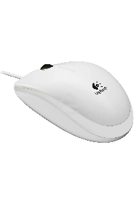 Мышь проводная Logitech B100 белый, 1000 dpi, USB, кнопки - 3