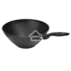 Сковорода ВОК Великие Реки Жар-28КВ литая, классическая каменная черная 28 см