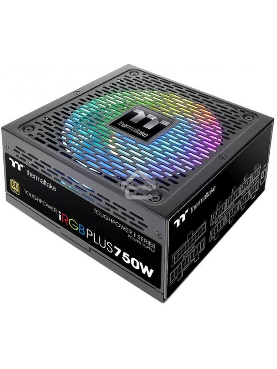 Блок питания Thermaltake Toughpower iRGB PLUS 750W RTL (PS-TPI-0750F3FDGE-1), 750Вт, 80 PLUS Gold, 140мм, модульный, черный