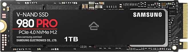 Накопитель SSD Samsung 980 PRO, 1TB, PCIe 4.0 x4, M.2 2280, NVMe, R/W 7000/5000