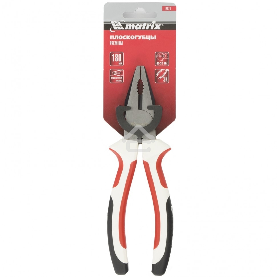 Плоскогубцы Matrix Premium 180 мм, трехкомпонентные рукоятки
