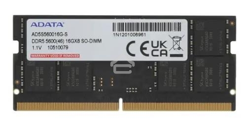 Оперативная память A-Data, DDR5, 16GB (1x16 GB), 5600 MHz, CL46, SO-DIMM