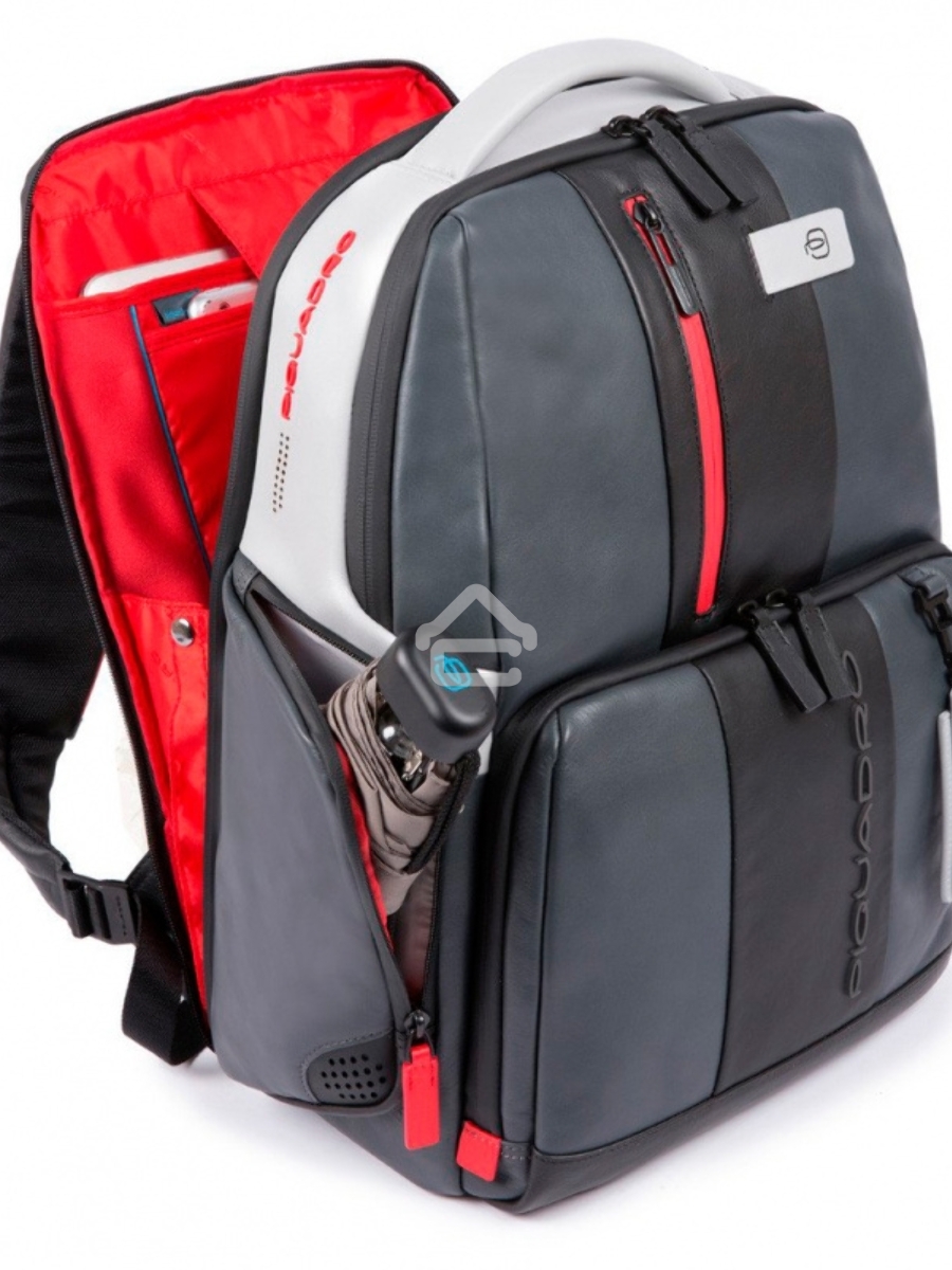 Рюкзак Piquadro Urban CA4532UB00/GRN серый/черный натур.кожа